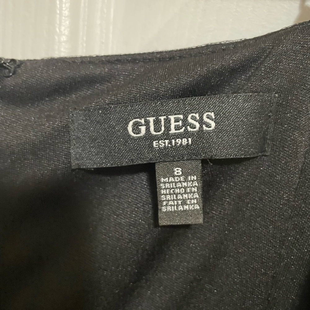 Guess Floral Chiffon Overlay Sheath Dress - Picture 4 of 9